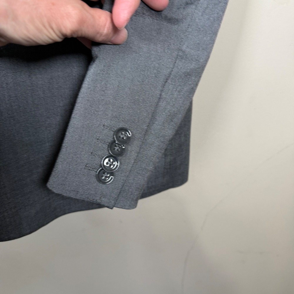 Express Slim Gray 42R Jacket 32/28 Pant Suit Business Office Church - Picture 11 of 16